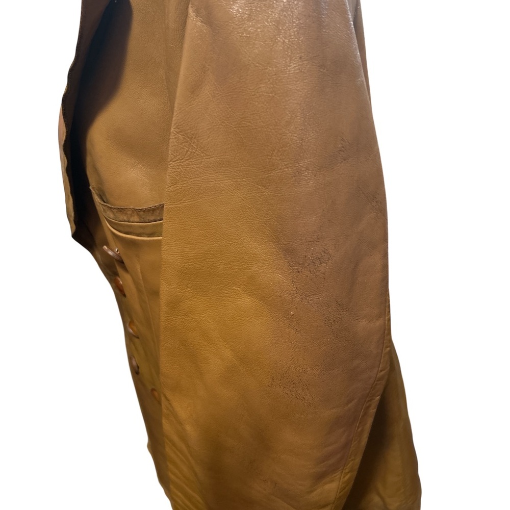 Vintage 70’s Leather Western Ranch Blazer Jacket Mens 40R Medium Marlboro Style - Picture 10 of 16
